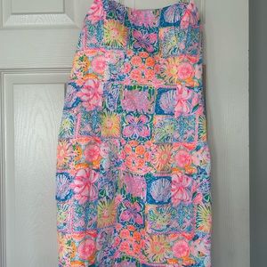 Lilly Pulitzer Shelli Stretch Dress in “ Patch My Drift “ Print. New w Tags!